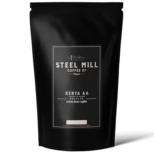 Steel Mill Coffee Co. - Kenya AA Single-Origin Ground Coffee - Regular - Medium Roast - 100% Arabica Beans - 2 lb Bag