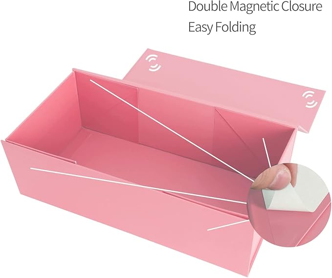 Pink Gift Box 10" x 6" x 3" with Magnetic Closure Lid Gift Boxe for Presents,Bridesmaid Gifts Boxes,Cute Box,Birthday Gift box,Luxury for Gift Packaging, Magnetic Gift Boxe for Wrapping Gifts (Pink)