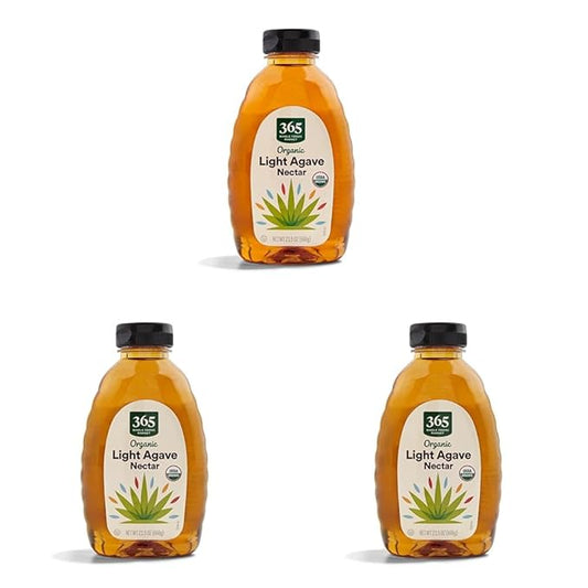 365 by Whole Foods Market, Organic Light Agave Nectar, 23.5 Ounce (Pack of 3)
