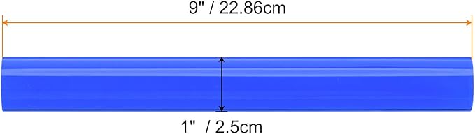 HARFINGTON Acrylic Clay Roller 9 Inch x 1 Inch Solid Non-Stick Plastic Round Tube Roller Polymer Clay Rod Fondant Rolling Pin for Shaping, Sculpting, Modeling DIY Crafts, Blue