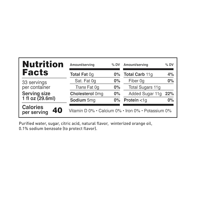 LAVA Premium Triple Sec Cocktail Syrup, 33.8oz (1-Liter), Made with 100% Sugar, Orange Extract, No Artificial Sweeteners, Flavors, or Colors. (2-Pack)