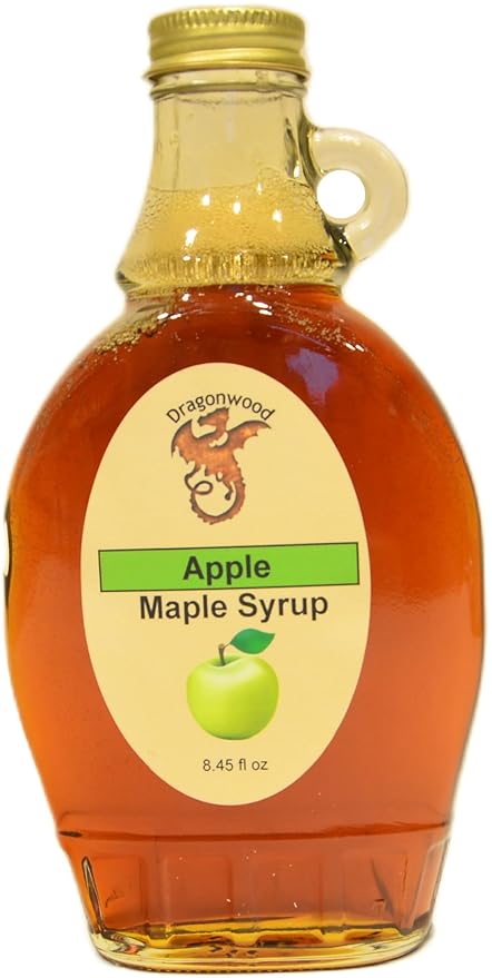 Dragonwood Flavored Maple Syrup (8 Flud Ounces, Apple)