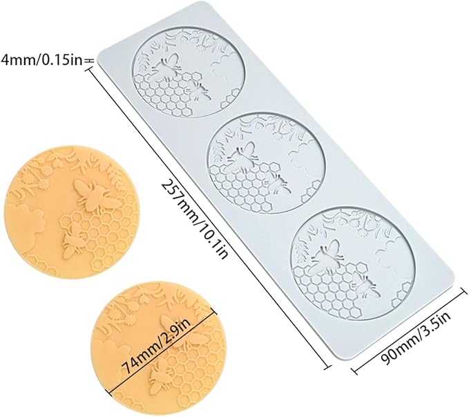 TUKE 3D Honeycomb Lace Fondant Mold Lace Beehive Wedding Cake Silicone Mousse Sugar Craft Icing Mat Pad Pastry Baking Tool (B_ Honeycomb)