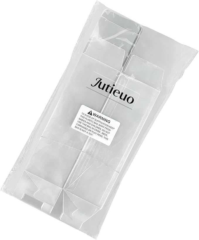 Jutieuo 30 Pack Clear Favor Boxes for Treats, 2x2x6 Inch Plastic Rectangle Gift Boxes Transparent Macaron Box for Wedding, Baby Shower, Birthday, Retail