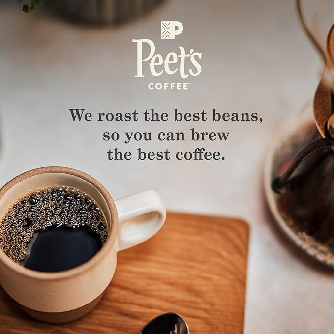 Peet's Coffee, USDA Organic Dark Roast Ground Coffee - French Roast 36 Ounces (2 Bags of 18 Ounces)