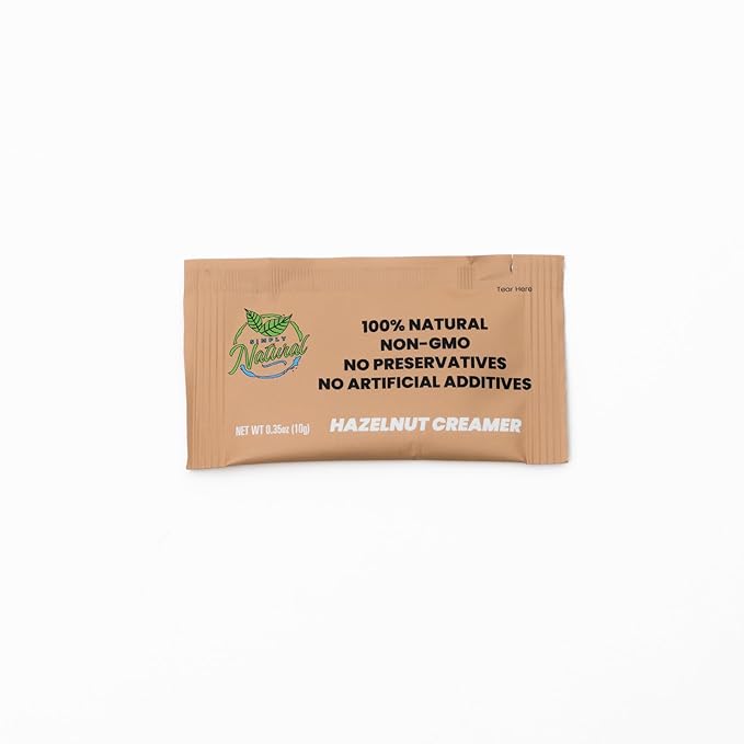 Simply Natural Hazelnut Sweetened Condensed Milk Creamer Single-Serve 10 grams sachet, All Natural Coffee/Tea Creamer (70 sachets bag, Hazelnut flavor)