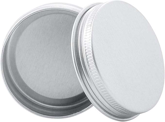 6 Ounce Aluminum Cans 180 mL Screw Lid Metal Storage Tins Containers for Storing Spices, Candies, Lip Balm, Candles, 6 Pcs.