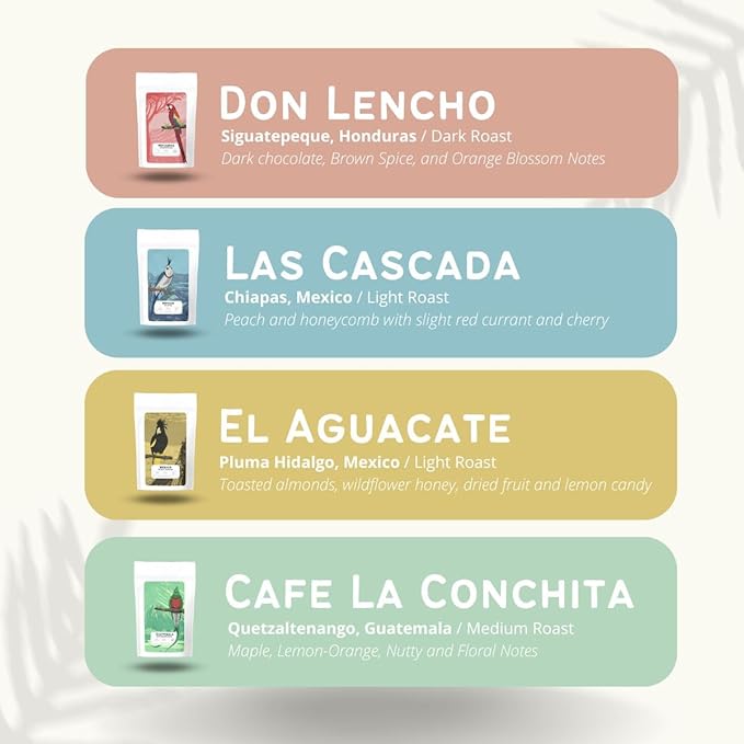 Canopy Point Coffee | Whole Bean Coffee | Coffee Bean Sample Pack | Gourmet Coffee Sampler | Single Origin Coffee Gift Set | Sampler Gift Box Set | Coffee Gifts | Specialty Coffee Gift Basket | 4 Pack Variety Set Sampler (Whole Bean)