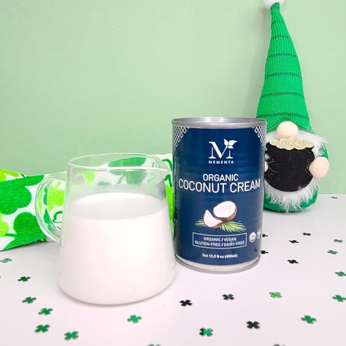 Mementa Inc Organic Coconut Cream 400 ml Can (Pack of 3) - Vegan, Dairy Alternative, Plant-Based | Coconut Milk, Condensed Milk Substitute | Certified Organic, Premium Quality