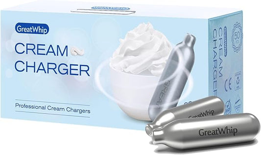 Whipped Cream Charger 8g Cartridges for Whipped Cream Dispenser(10x5 Pack)