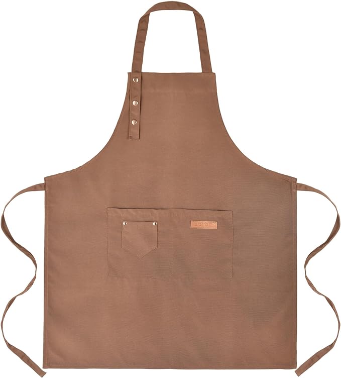 Tosewever Art Aprons for Women Painting Pottery Baking, Mens Buckle Straps Kitchen Apron with Pockets for Chef Cooking