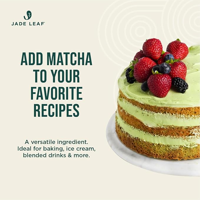 Jade Leaf Matcha Organic Premium Ceremonial Grade Matcha Green Tea Powder - Japanese - Culinary, Ingredient, Ceremonial Barista Teahouse, Latte, Collagen, 16 Ounce (Pack of 1), Ingredient