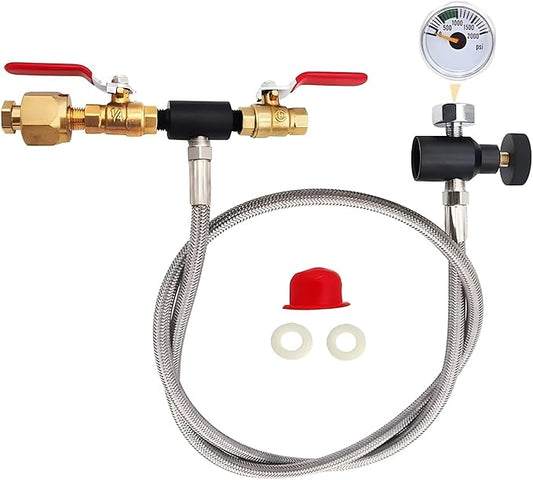Soda Machine CO2 Cylinder Refill Adapter Hose Soda Maker Co2 Canister Refill Station for Filling Soda blue Co2 Bottle