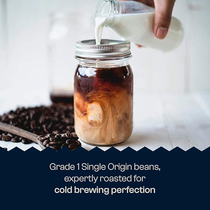 Cold Brew Coffee Colombian Reserve Single Origin Coarsely Whole Bean Coffee - 1 lb. Bag - Dark Roast