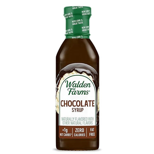 Walden Farms Chocolate Syrup – Perfect for Coffee, Desserts, Ice Cream – Zero Calorie, Sugar-Free, Low Carb, Keto-Friendly, Gluten-Free, Vegan – 12 oz Bottle