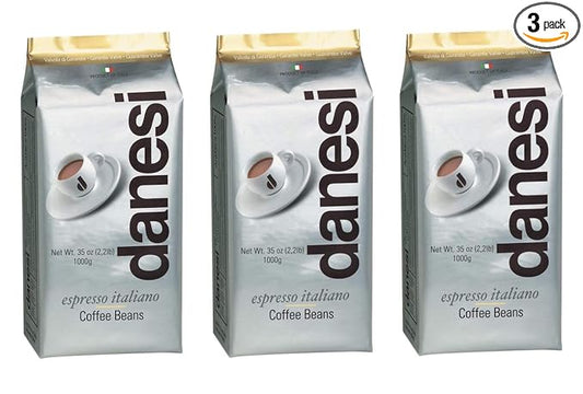 Danesi Caffe Italian Whole Coffee Beans - Espresso Coffee Beans and Medium Roast Whole Bean - Perfect for Espresso Machines, French Press, and Home Brewing - Gold (6.6 lb)