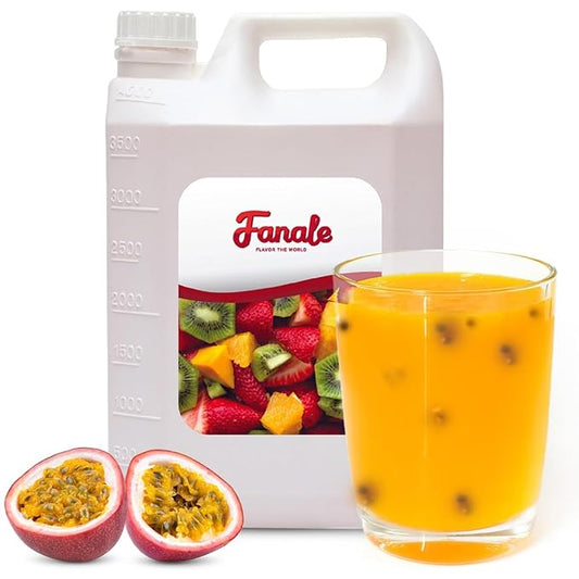 Fanale Premium Flavoring Concentrated Syrup for Bubble Tea 11 lb | Passion Fruit Flavor Syrup | for Boba Tea, Smoothies, Slushes, Desserts | 11lb | SRP030