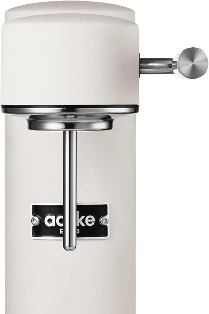 Aarke Carbonator lll, Sparkling & Carbonation Water Machine, Stainless Steel with PET BPA-Free Reusable Bottle Volume 1L/34 fl oz (Matte White)