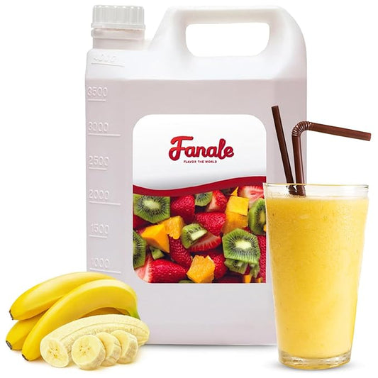 Fanale Premium Flavoring Concentrated Syrup for Bubble Tea 11 lb | Banana Flavor Syrup | for Boba Tea, Smoothies, Slushes, Desserts | 11lb | SRP280