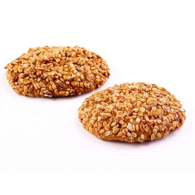 Zalatimo Sweets Since 1860, 100% All Natural Sesame & Butter Shortbread Cookies, Square Metal Gift Tin, Slightly Sweet Cookies with No Preservatives, No Additives, No Corn Starch, No Syrups! 1.4Lbs