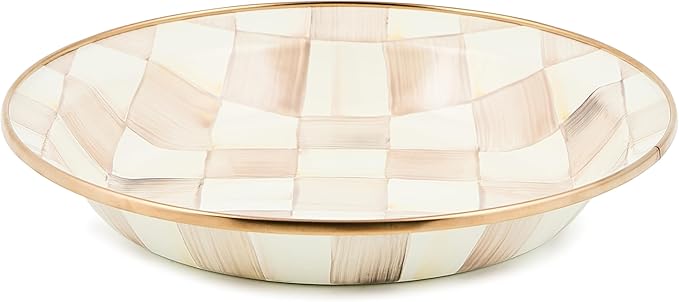 MACKENZIE-CHILDS Mocha Check Pie Plate