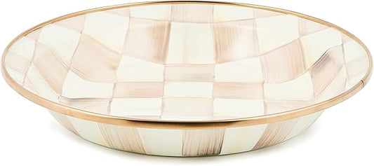 MACKENZIE-CHILDS Mocha Check Pie Plate