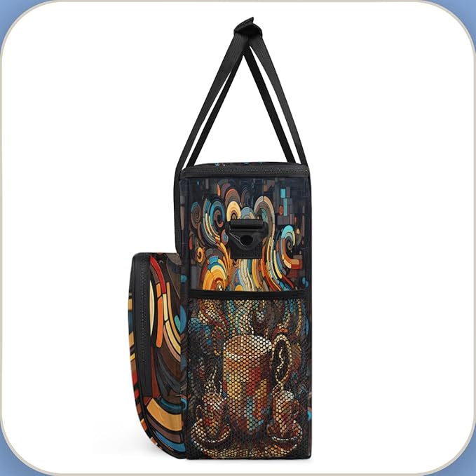 cfpolar Coffee Maker Storage Bag, Waterproof Travel Carrying Storage Tote Bag Organizer Case, Compatible with K-Mini or K-Mini Plus, And Suitable for Other Accessories， With Pockets for K-Cup Pods