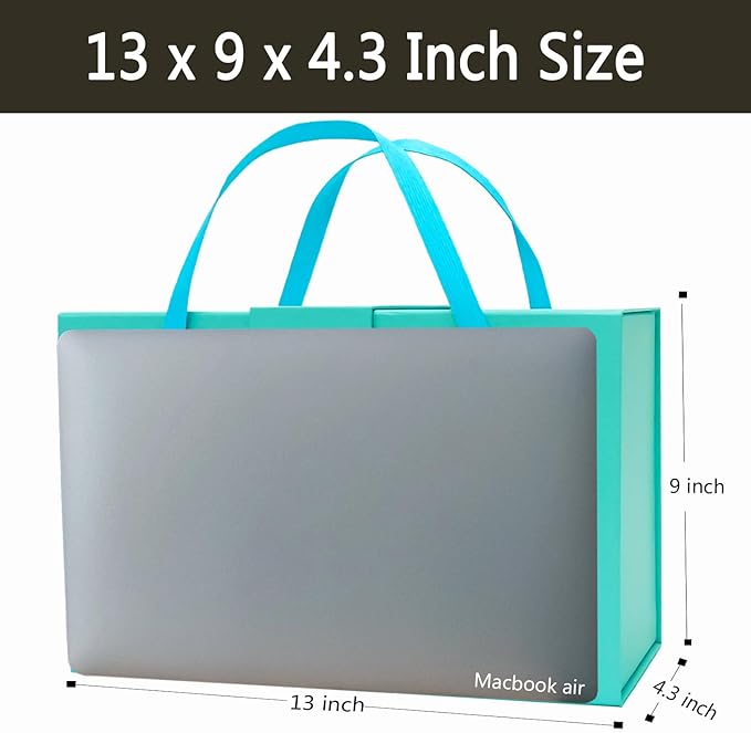 Joyscoop Large Gift Box 5 Pack 13 x 9 x 4.3 inch with Magnetic Lids, Luxury Gift Box for Mother's Day, Birthday, Weddings, Baby Showers, and More