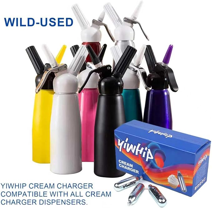 pleasantly surprise genuine products yiwhip 8g Premium Recyclable Steel Whipping Gas Cartridges Made for Cream Dispenser - Pure with Long Shelf Life (6)