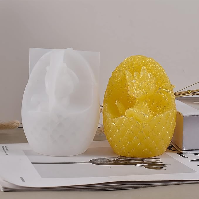 Vertical Dragon Egg Mold Dinosaur Mold Silicone Mold for Resin Dragon Candle Mold Easter Egg Mold Dragon Silicone Mold for Candles Home Decoration Mold Animal Resin Mold Cartoon Mold Dragon Mold
