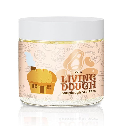 Living Dough - Keto Sourdough Bread Starter - Australian Low Carb Organic Sourdough Starter for Baking - For Keto-Friendly Artisanal Bread, Pizza Dough, Waffles & More
