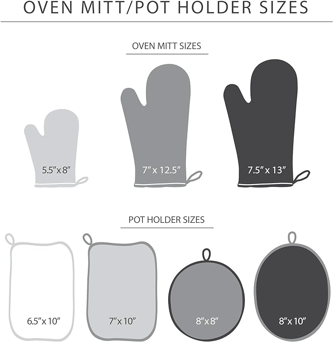 KitchenAid Asteroid Pot Holder 2-Pack Set, Matte Grey, 7"x10"