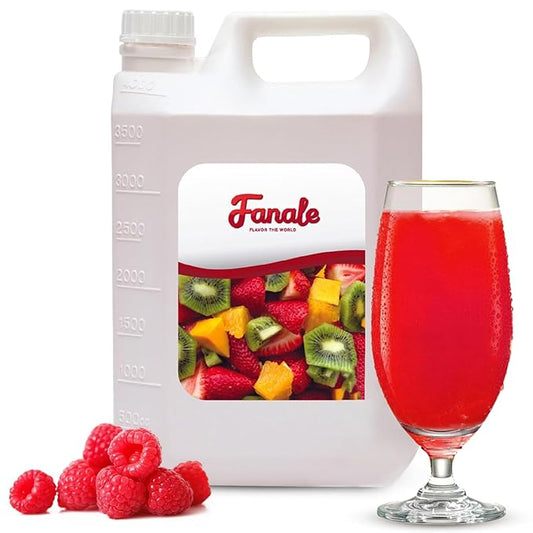 Fanale Premium Flavoring Concentrated Syrup for Bubble Tea 11 lb | Raspberry Flavor Syrup | for Boba Tea, Smoothies, Slushes, Desserts | 11lb | SRP270