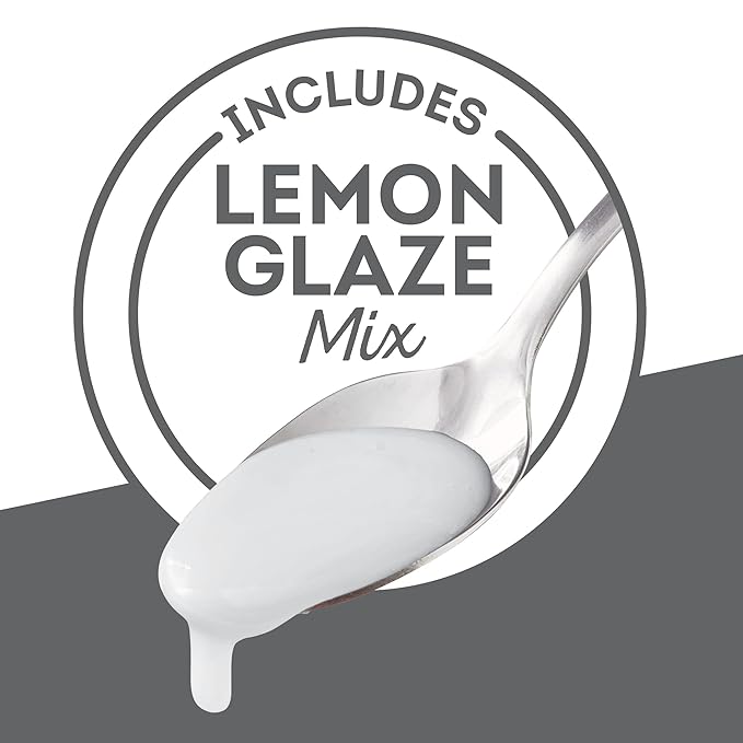Krusteaz Meyer Lemon Pound Cake Mix with Lemon Glaze Mix, 16.5-Ounce Box (Pack of 12)