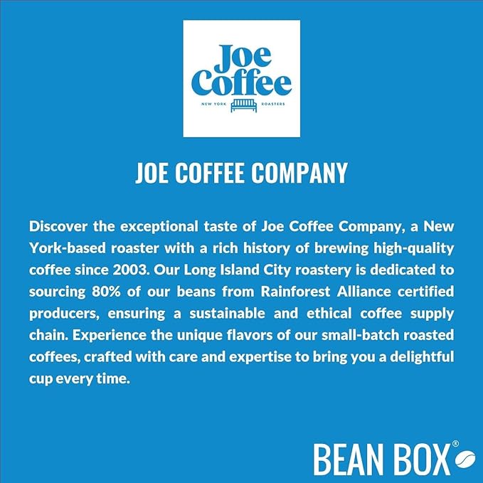 Benchmark - Roasted by Joe Coffee Company - Whole Bean Coffee - 5 Pound Bag