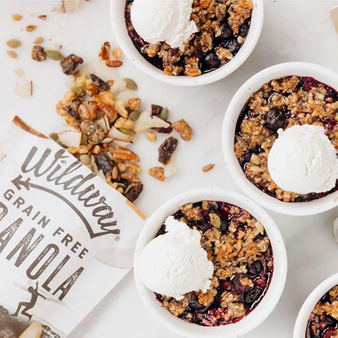 Wildway Keto Granola | Variety Pack | Grain-Free, Certified Gluten-Free Cereal | Vegan, Low Carb | No Sugar Added | Paleo-Friendly | Non-GMO Fruit & Nut Clusters | Nutrient-Rich Snack | 8 oz, 3 Pack