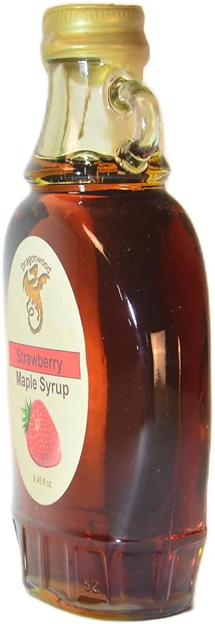 Dragonwood Flavored Maple Syrup (8 Fluid Ounces, Strawberry)