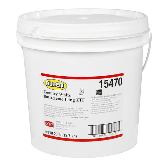 Rich's Allen Country White Buttercream Icing ZTF, 28 Pound (Pack of 1)