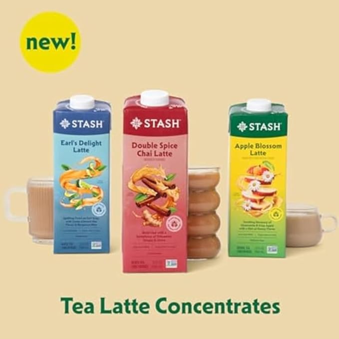 STASH Apple Blossom Latte - Dairy Free Plant Based Chamomile Tea Concentrate - Caffeine-Free - 32 fl oz, 5 Servings