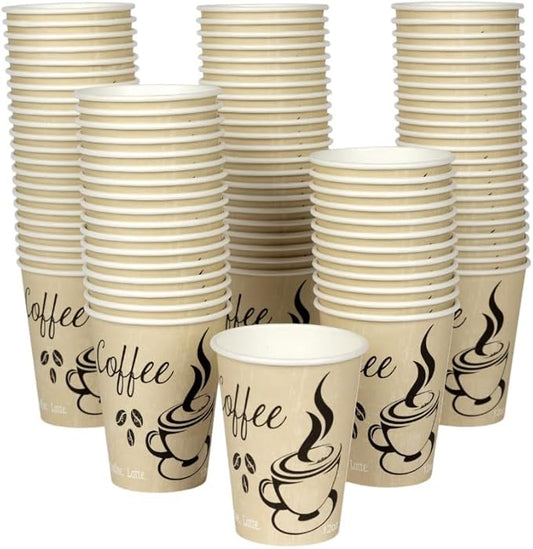 Smygoods Disposable Coffee Cups, To Go Paper Hot Cups, Classic Design (12 OZ, 100 Count) For Hot Beverages, Coffee, Tea, Espresso, Cocoa - Vasos Para Cafe