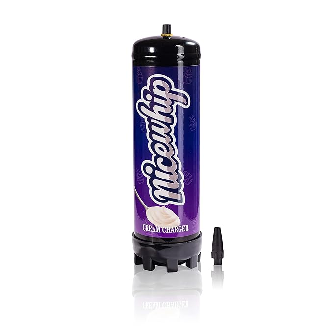 2.2L Cream Chargers 1Pack- Professional Nitrous Oxide (N2O) Charger Canister， for Whipping Cream, Desserts, Culinary Foams - Food Grade, Easy Use, High Yield