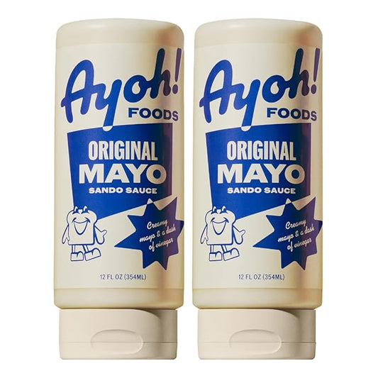 Ayoh Foods, Mayo Gone Wild, Made by Molly Baz - Easy to Squeeze, Perfect for; Sandwiches, Burgers, Fries, Nuggets, Wraps & Dips (Original Mayo)