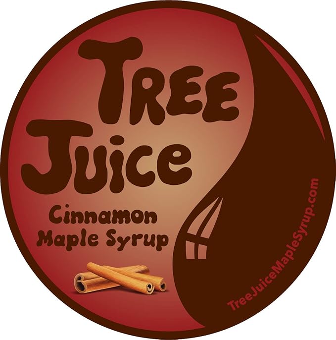 Tree Juice Cinnamon Maple Syrup | 100% Pure Grade A Maple Syrup | All Natural, Non GMO, Vegan, Gluten Free, Vegetarian, Paleo | 12 Ounce Bottle