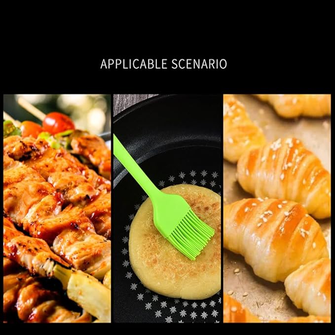 Silicone brush， BBQ/Pastry Basting Brushes,Silicone Cooking Grill Barbecue Baking Pastry Oil/Honey/Sauce Brush (7 PCS,red)