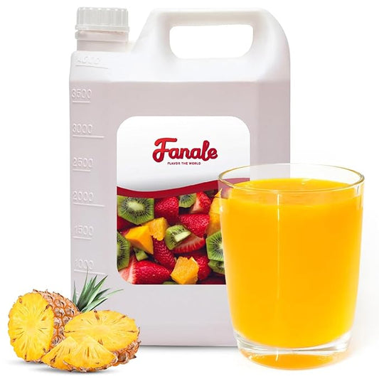 Fanale Premium Flavoring Concentrated Syrup for Bubble Tea 11 lb | Pineapple Flavor Syrup | for Boba Tea, Smoothies, Slushes, Desserts | 11lb | SRP100