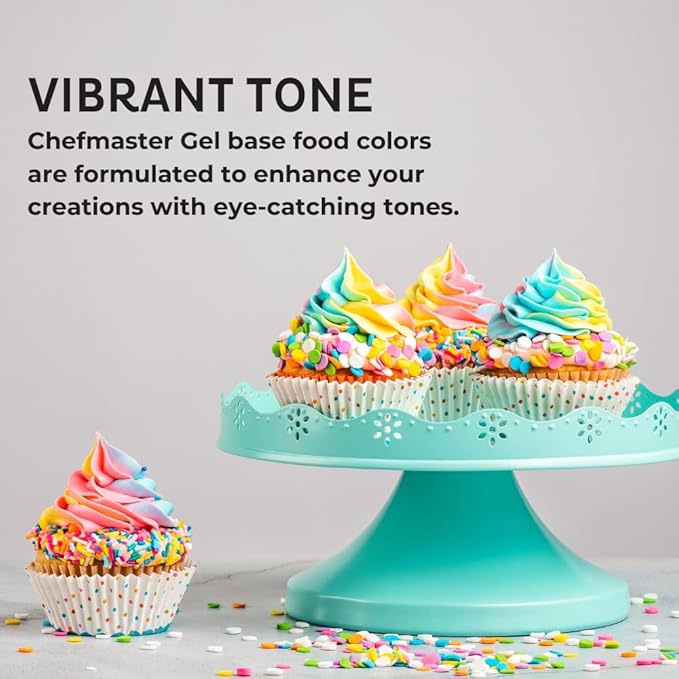Chefmaster Coal Black Gel Food Coloring | Vibrant Color | Professional-Grade Dye for Icing, Frosting, Fondant | Baking & Decorating | Fade-Resistant | Easy-to-Use | Made in USA | 20 oz