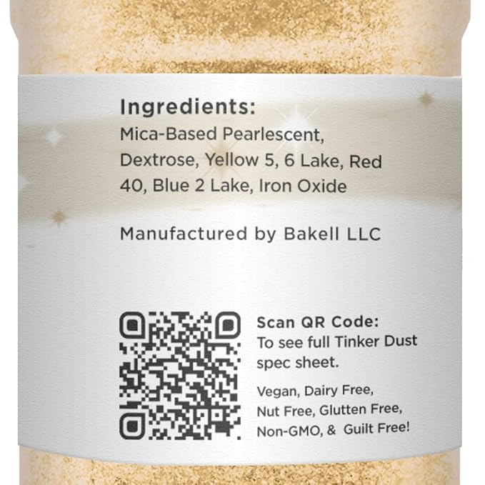 Gold Tinker Dust - (45g 1x Shaker Jar) | Add a Regal Touch to Your Delicacies with Edible Glitter!