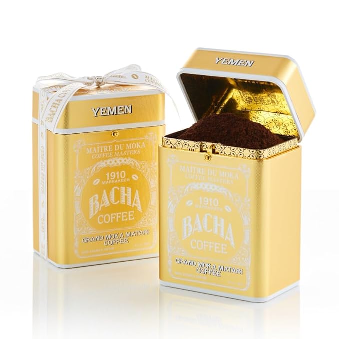 Bacha Coffee | Grand Moka Matari Single Origin Signature Nomad Collection, 100% Arabica Specialty Coffee, Ground Beans, Medium Dark Roast, 250g