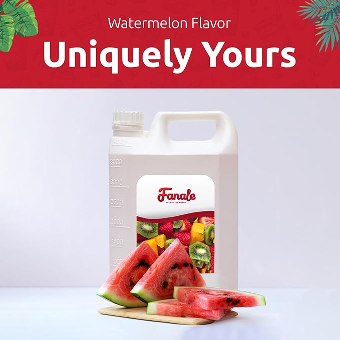 Fanale Premium Flavoring Concentrated Syrup for Bubble Tea 11 lb | Watermelon Flavor Syrup | for Boba Tea, Smoothies, Slushes, Desserts | 11lb | SRP130