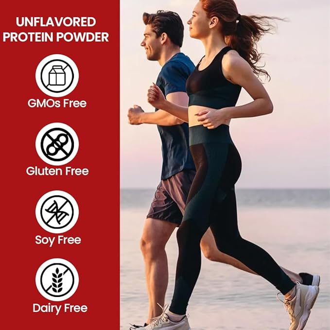 Sports Collagen Powder, 12.42 oz, Pack of 3 - Grass Fed Bovine & Wild Fish Hydrolyzed Type I, II, III Multi Collagen Peptides, Unflavored Protein Powder with BCAA, Magnesium & Electrolytes